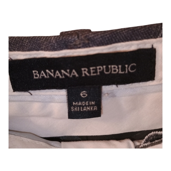 Banana Republic Grey Plaid Lined Trousers Size 6 - Picture 4 of 6